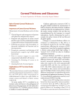 Corneal Thickness and Glaucoma
