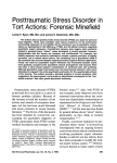 Posttraumatic Stress Disorder in Tort Actions: Forensic Minefield