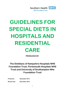 guidelines for special diets in hospitals and residential care