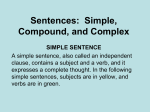 Sentences: Simple, Compound, and Complex