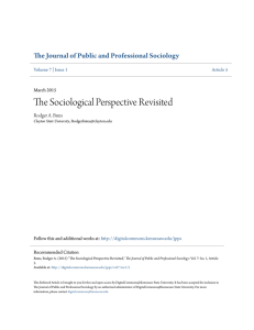 The Sociological Perspective Revisited