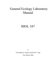 Introductory Ecology Laboratory Manual - Your Space