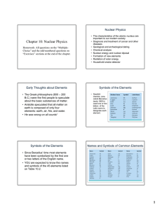 Chapter 10: Nuclear Physics