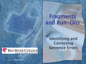 Clauses/Fragments/Run