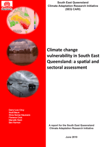 Climate change vulnerability in South East Queensland: a spatial