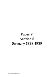 Paper 2 Germany 1930s - Byrchall High School