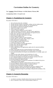 Curriculum Outline for Geometry Chapters 1 to 12