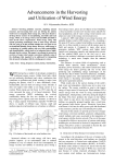 Advancements in the Harvesting and Utilization of Wind Energy