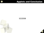 Applets and Conclusion