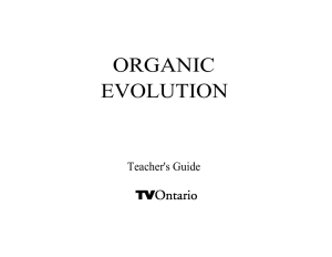 ORGANIC EVOLUTION