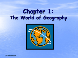 Unit 1: An Overview of Geography