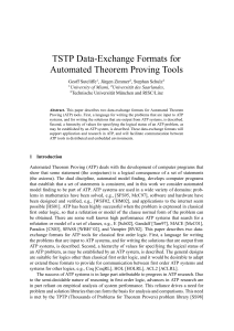 TSTP Data-Exchange Formats for Automated Theorem Proving Tools