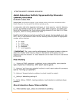 Adult Attention Deficit/Hyperactivity Disorder (ADHD) Checklist