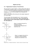 Algebra and Trig. I 4.2 – Trigonometric Functions