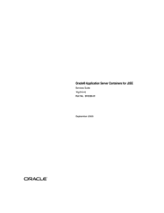 Oracle Application Server Containers for J2EE Services Guide