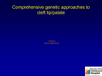 Comprehensive genetic approaches to cleft lip/palate