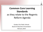 Common Core Learning Standards Presentation