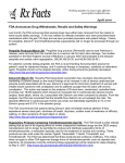 April 2007 FDA Announces Drug Withdrawals, Recalls