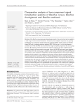 Comparative analysis of two-component signal transduction systems