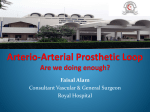 Arterio-Arterial Prosthetic Loop Are we doing enough? Faisal Alam