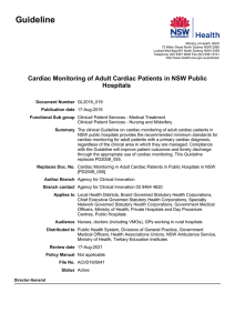 Cardiac Monitoring of Adult Cardiac Patients in NSW Public Hospitals