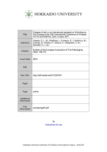 Diseases of eels in an international perspective: Workshop on Eel