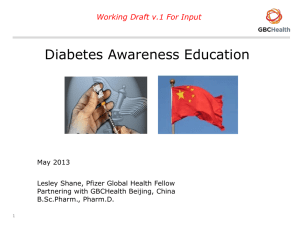 Diabetes awareness low in China