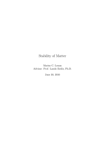 Stability of Matter