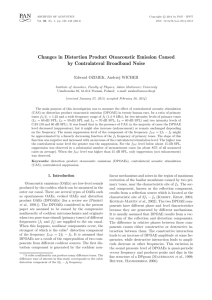 Changes in Distortion Product Otoacoustic Emission Caused by