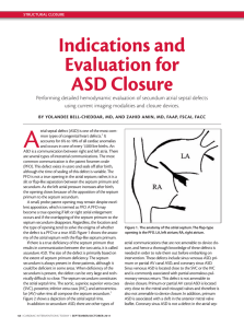 Indications and Evaluation for ASD Closure
