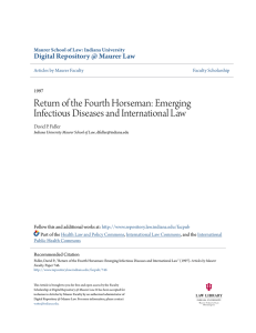 Return of the Fourth Horseman: Emerging Infectious Diseases and
