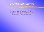 Facet Joint Injuries