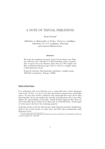 a note on trivial fibrations - Fakulteta za matematiko in fiziko
