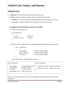 Linked Lists, Stacks, and Queues