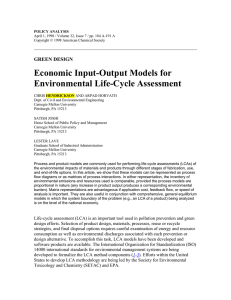 Economic Input-Output Models for Environmental Life