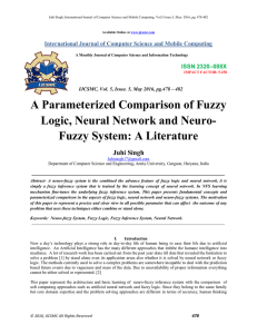 A Parameterized Comparison of Fuzzy Logic, Neural Network and