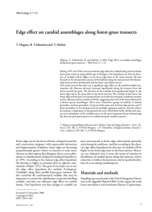 Edge effect on carabid assemblages along forest