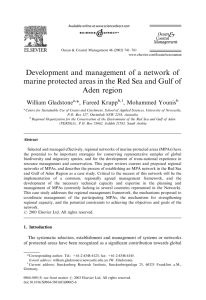 Development and management of a network of marine protected