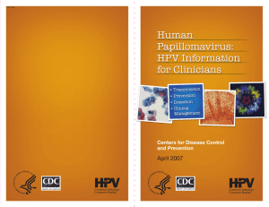 Human Papillomavirus: HPV Information for Clinicians