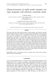 Characterizations of stable model semantics for logic programs with
