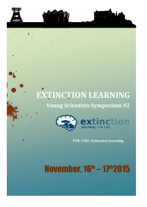 EXTINCTION LEARNING - Ruhr