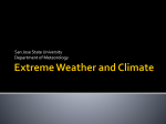 Extreme Weater - Department of Meteorology and Climate Science