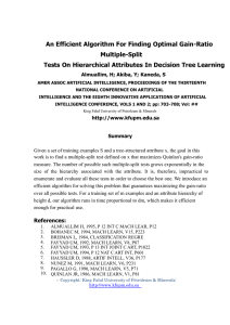 An Efficient Algorithm For Finding Optimal Gain-Ratio