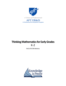 Thinking Mathematics for Early Grades, K