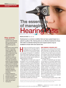 The essentials of managing hearing loss