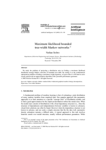 Maximum likelihood bounded tree-width Markov networks