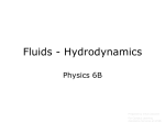 Physics 6B Hydrodynamics