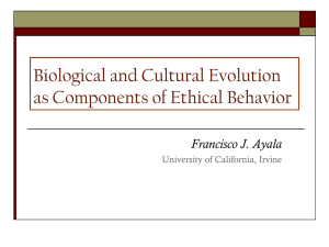 Biological and Cultural Evolution as Components of Ethical