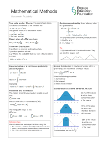 Maths Methods - Outcome 6 - Probability