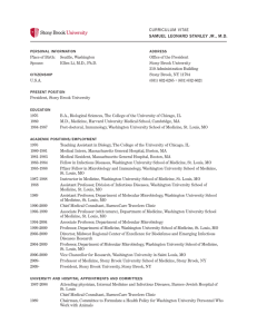 curriculum vitae samuel leonard stanley jr., md